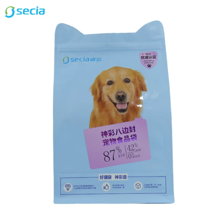Pet Food Eight Side Seal Flat Bottom Pouch Pet Food Eight Side Seal Flat Bottom Pouch